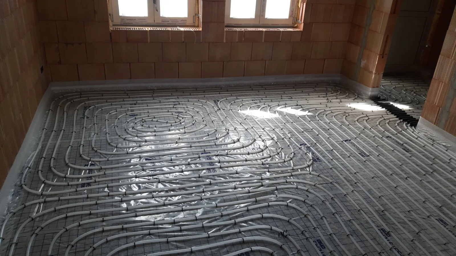 Vloerverwarming installatie